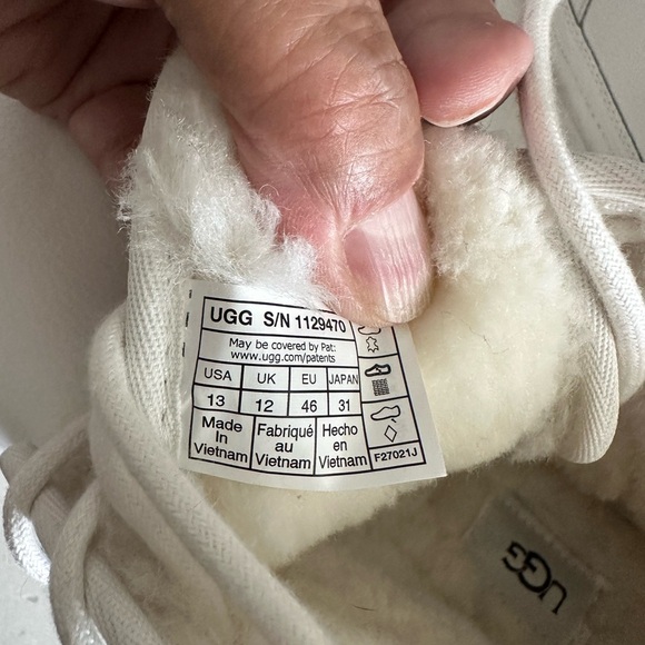 UGG NEUMEL CHOPD PEBBLED WHITE LEATHER BOOTS - Men’s 13 - Picture 5 of 13